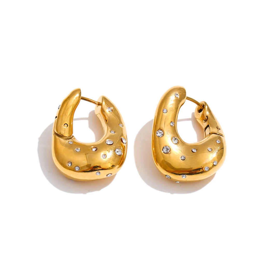 Studded Lug Hoops