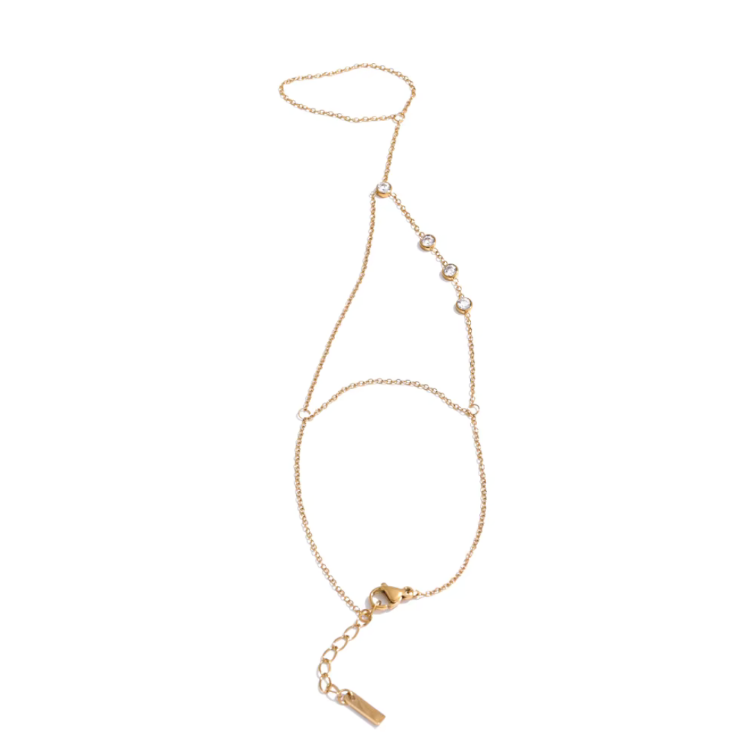 Bezel Link Hand Chain