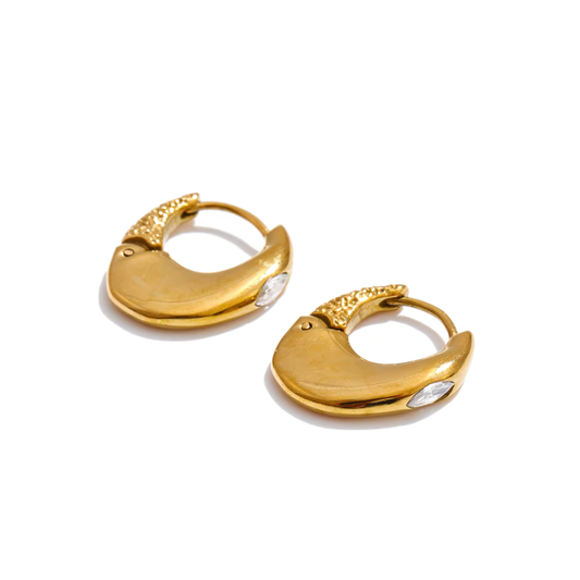 Textured Crescent Hoops